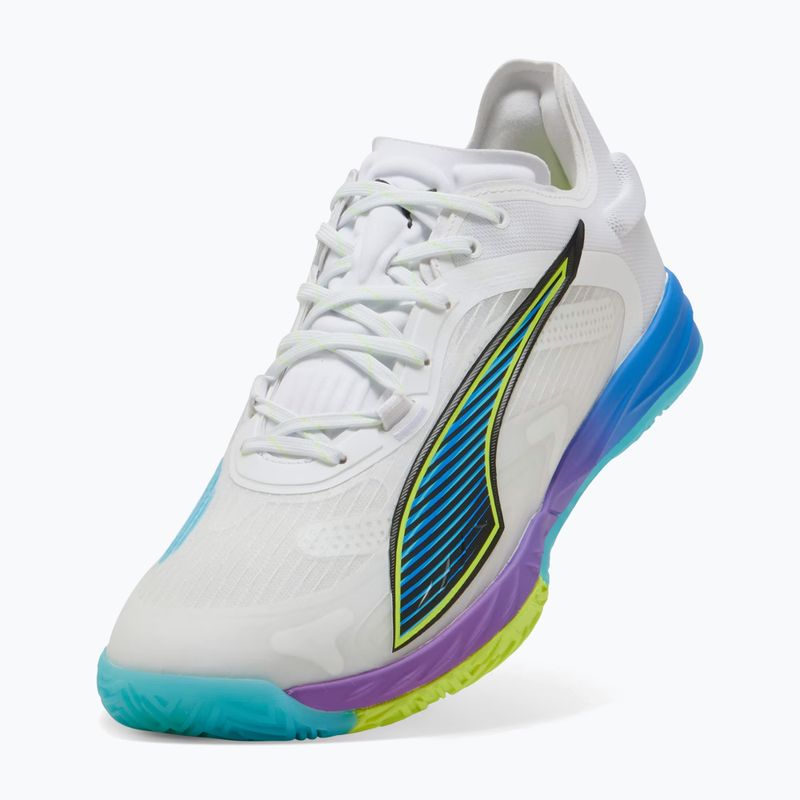 Boty na házenou PUMA Accelerate Nitro SQD 4 Game On puma white/glowing red/ultra blue 10