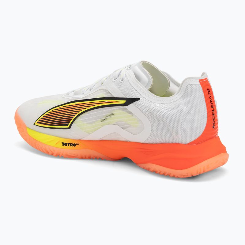 Boty na házenou PUMA Accelerate Nitro SQD 4 Game On puma white/glowing red/ultra blue 3