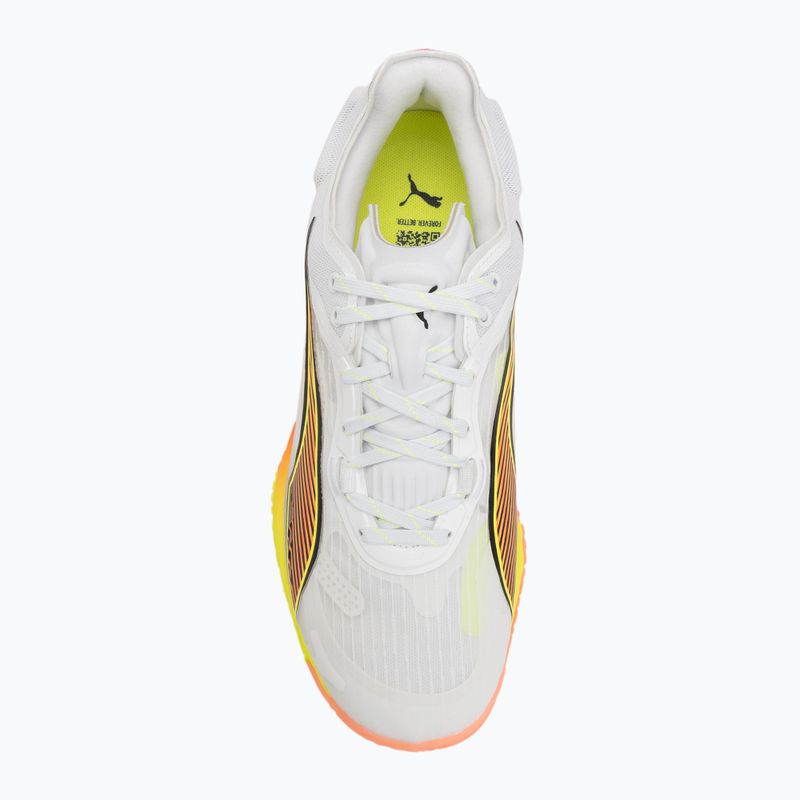 Boty na házenou PUMA Accelerate Nitro SQD 4 Game On puma white/glowing red/ultra blue 5