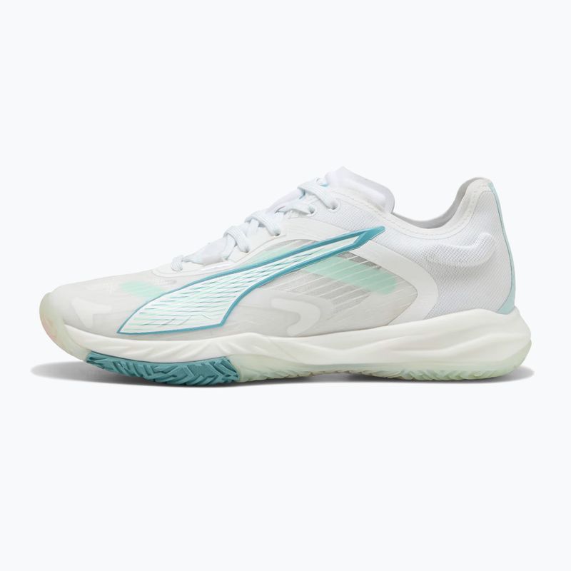 Dámské boty na házenou PUMA Accelerate Nitro SQD 4 Game On puma white/baltic sea blue/fresh water 8