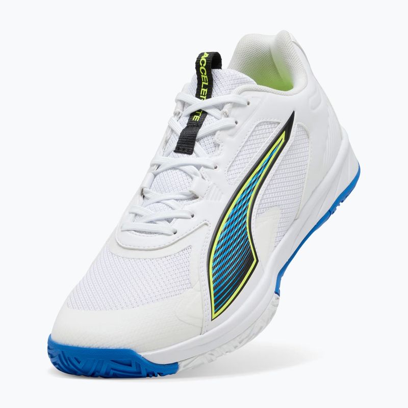 Boty na házenou PUMA Accelerate Turbo 4 Game On puma white/glowing red/ultra blue 10