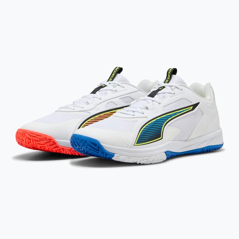 Boty na házenou PUMA Accelerate Turbo 4 Game On puma white/glowing red/ultra blue 11