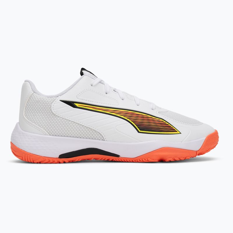Dětské boty na házenou PUMA Accelerate 4 Game On Jr puma white/glowing red/ultra blue 2