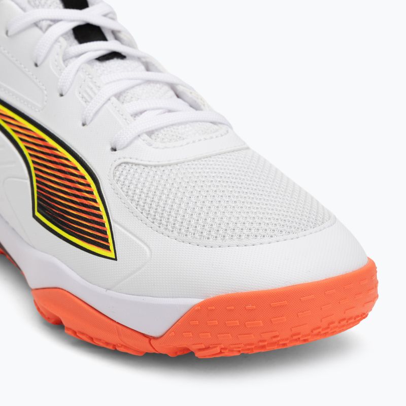Dětské boty na házenou PUMA Accelerate 4 Game On Jr puma white/glowing red/ultra blue 7