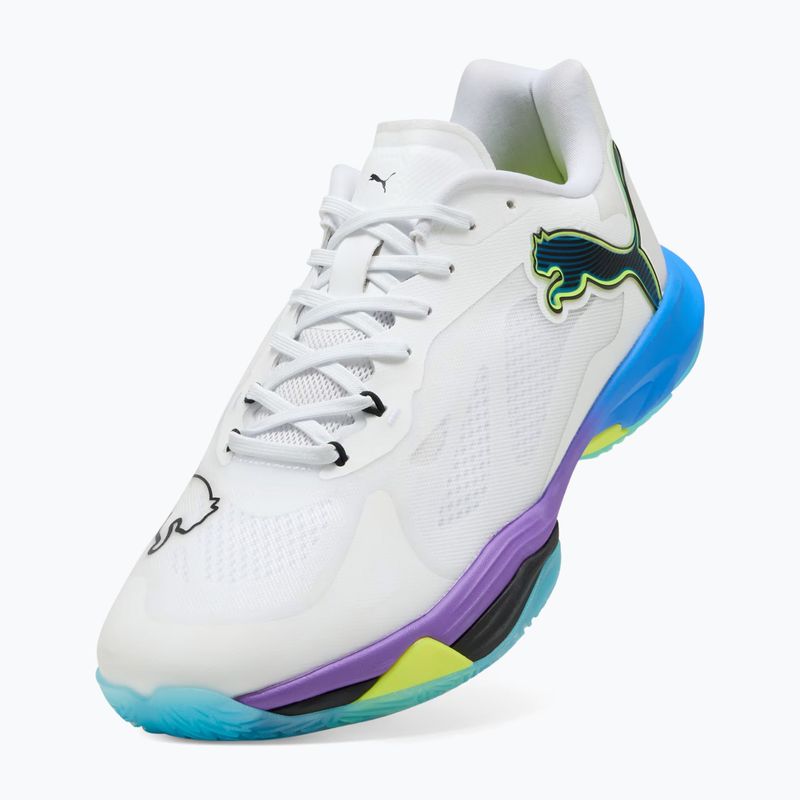 Boty na házenou PUMA Vantage Nitro Game On puma white/glowing red/ultra blue 10