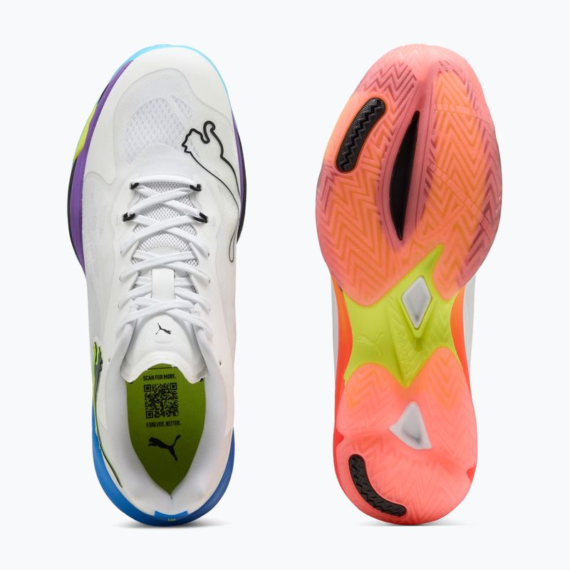 Boty na házenou PUMA Vantage Nitro Game On puma white/glowing red/ultra blue 12