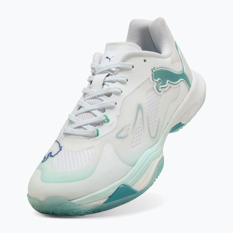 Dámské boty na házenou PUMA Vantage Nitro Game On Puma White/Baltic Blue/Fresh Water 10