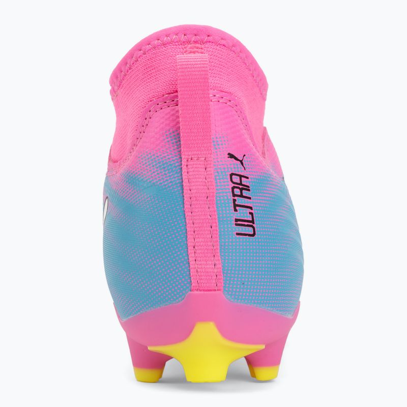 Dětské kopačky PUMA Ultra 6 Match+ LL FG/AG Jr poison pink/puma white/sun stream/bright aqua/puma black 6