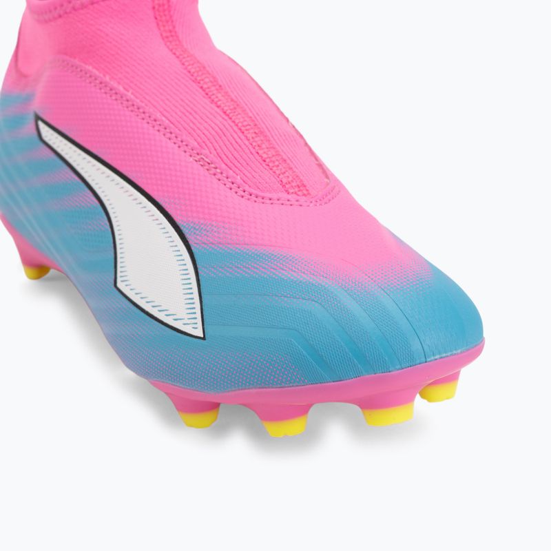 Dětské kopačky PUMA Ultra 6 Match+ LL FG/AG Jr poison pink/puma white/sun stream/bright aqua/puma black 7