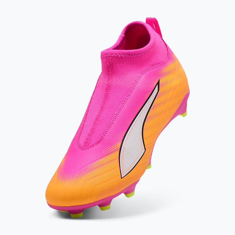 Dětské kopačky PUMA Ultra 6 Match+ LL FG/AG Jr poison pink/puma white/sun stream/bright aqua/puma black 3