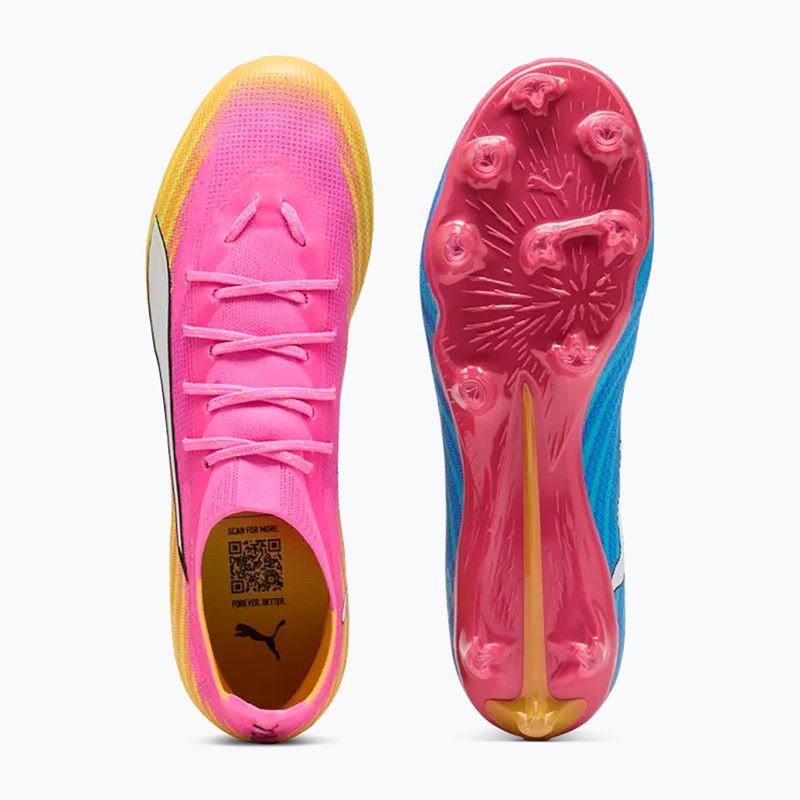 Kopačky PUMA Ultra 6 Pro FG/AG poison pink/puma white/sunstream/bright aqua/puma black 5