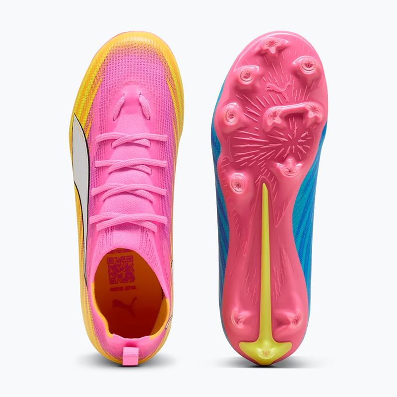 Dětské kopačky PUMA Ultra 6 Pro Jr FG/AG poison pink/puma white/sunstream/bright aqua/puma black 3