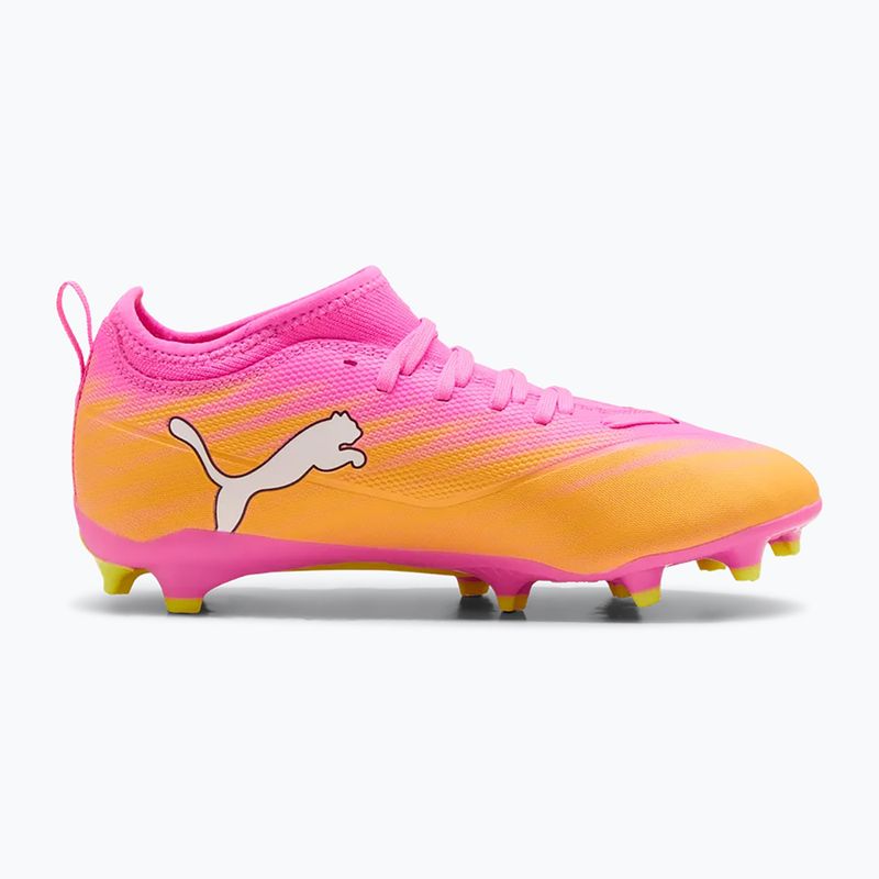 Dětské kopačky PUMA Ultra 6 Match FG/AG Jr poison pink/puma white/sun stream/bright aqua/puma black 2