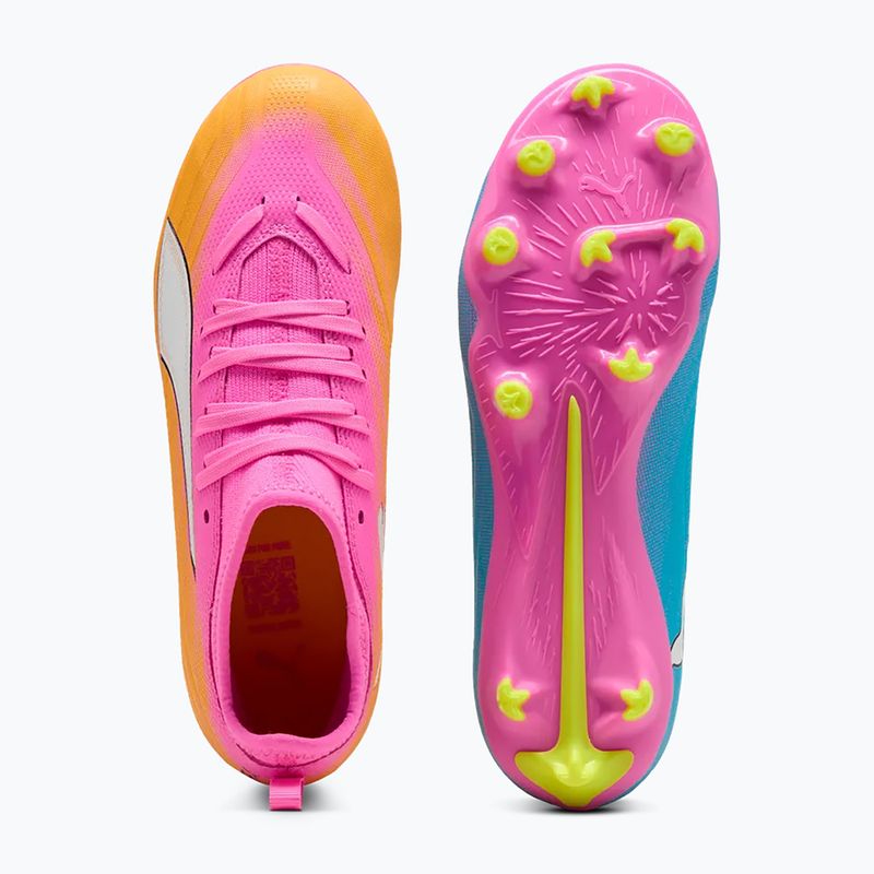 Dětské kopačky PUMA Ultra 6 Match FG/AG Jr poison pink/puma white/sun stream/bright aqua/puma black 5