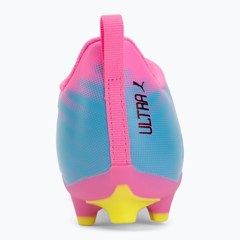 Dětské kopačky PUMA Ultra 6 Play FG/AG Jr poison pink/puma wht/sun stream/bright aqua/puma blk 6