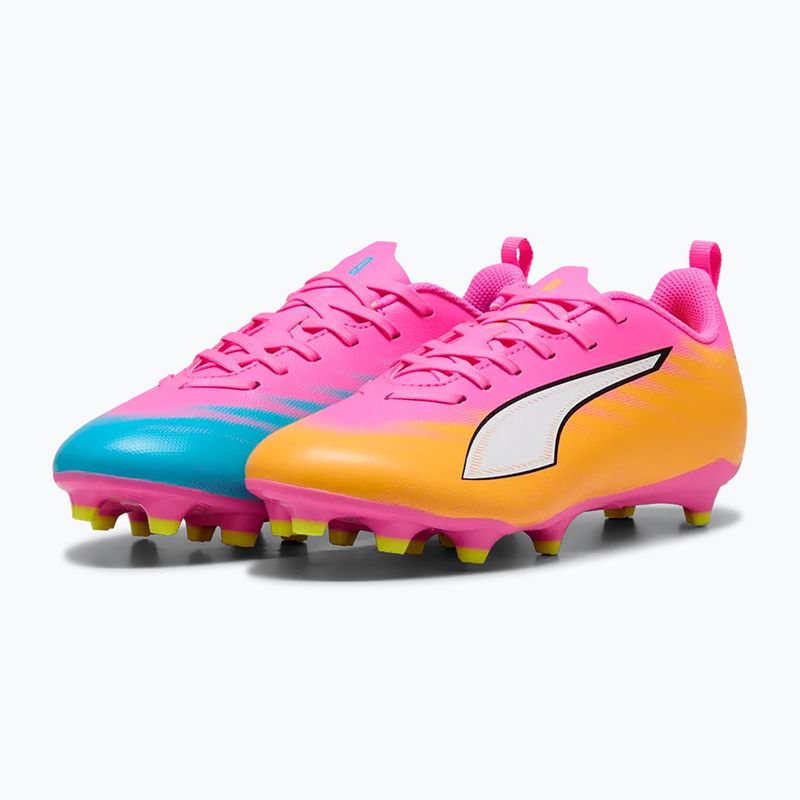 Dětské kopačky PUMA Ultra 6 Play FG/AG Jr poison pink/puma wht/sun stream/bright aqua/puma blk 4