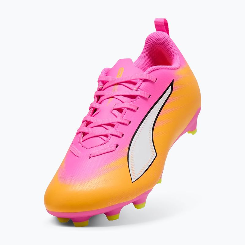 Dětské kopačky PUMA Ultra 6 Play FG/AG Jr poison pink/puma wht/sun stream/bright aqua/puma blk 5