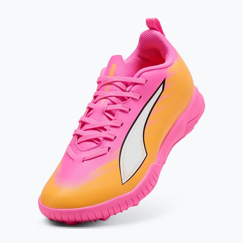 Dětské kopačky PUMA Ultra 6 Play TT Jr poison pink/puma wht/sun stream/bright aqua/puma blk 3