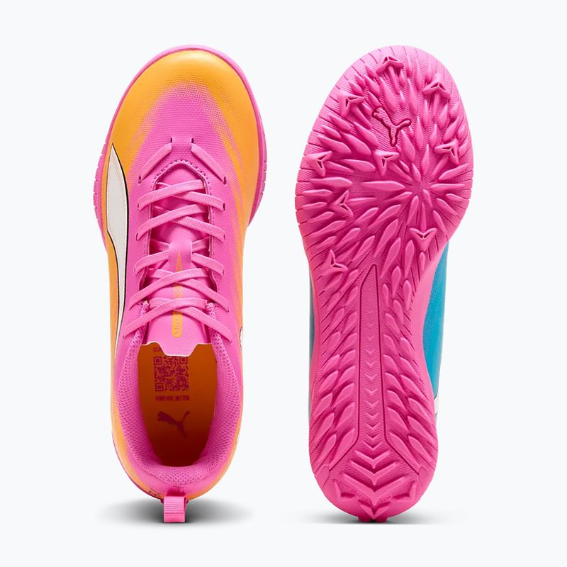 Dětské kopačky PUMA Ultra 6 Play TT Jr poison pink/puma wht/sun stream/bright aqua/puma blk 4