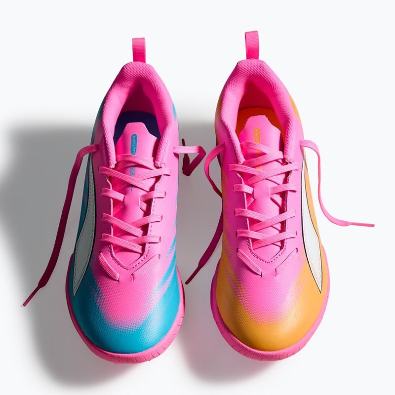 Dětské kopačky PUMA Ultra 6 Play TT Jr poison pink/puma wht/sun stream/bright aqua/puma blk 5