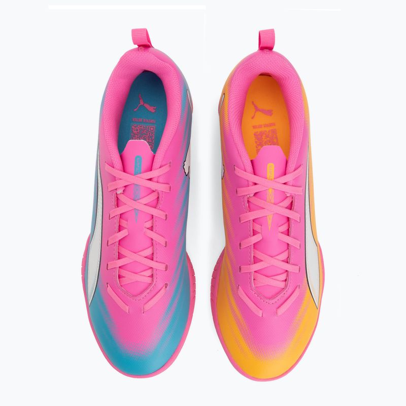 Dětské kopačky PUMA Ultra 6 Play TT Jr poison pink/puma wht/sun stream/bright aqua/puma blk 5