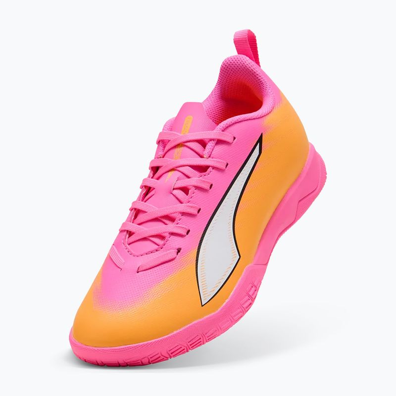 Dětské kopačky PUMA Ultra 6 Play It Jr poison pink/puma wht/sun stream/bright aqua/puma blk 3