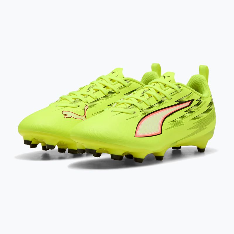Dětské kopačky PUMA Ultra 6 Play FG/AG Jr yellow alert/puma black/glowing red/lime squeeze 9