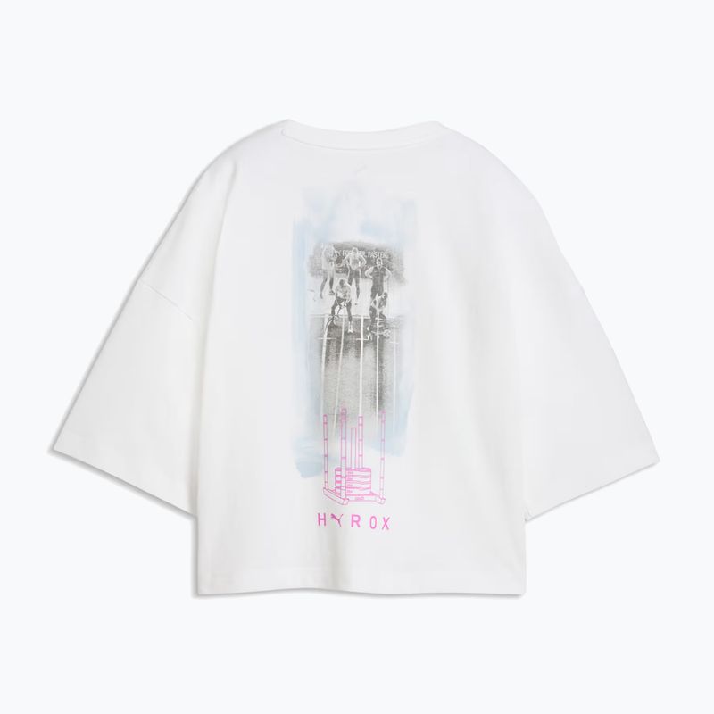 Dámské tréninkové tričko PUMA x HYROX Cropped Lifestyle Tee bílá 2