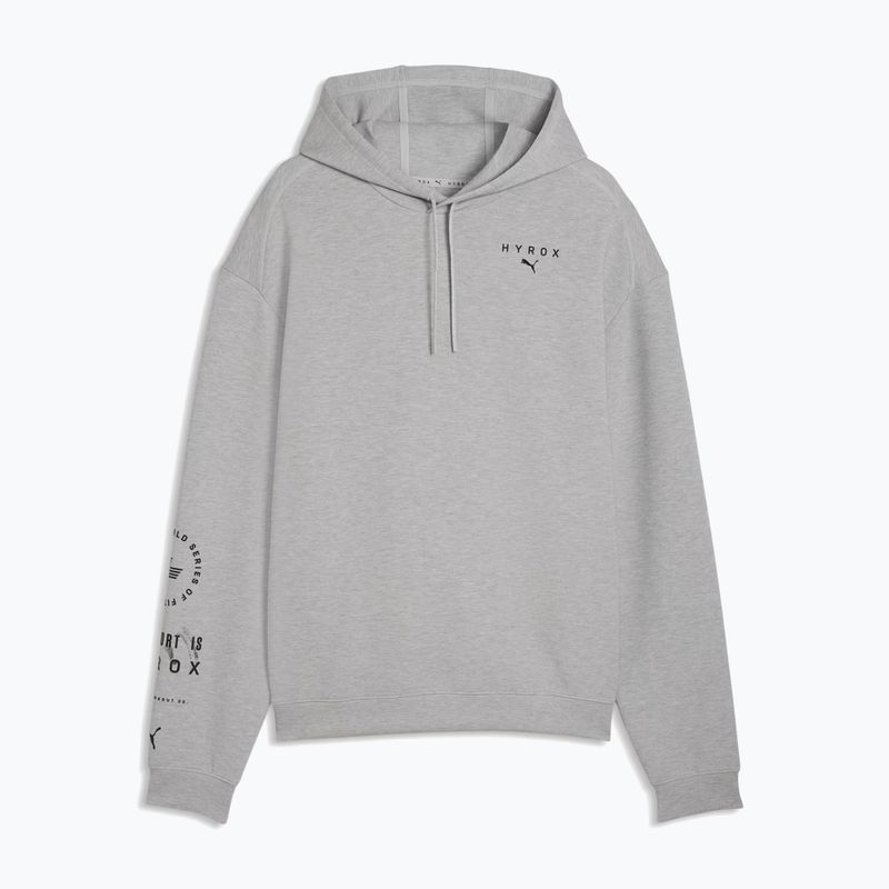 Pánská tréninková mikina PUMA x HYROX Cloudspun Hoodie šedá