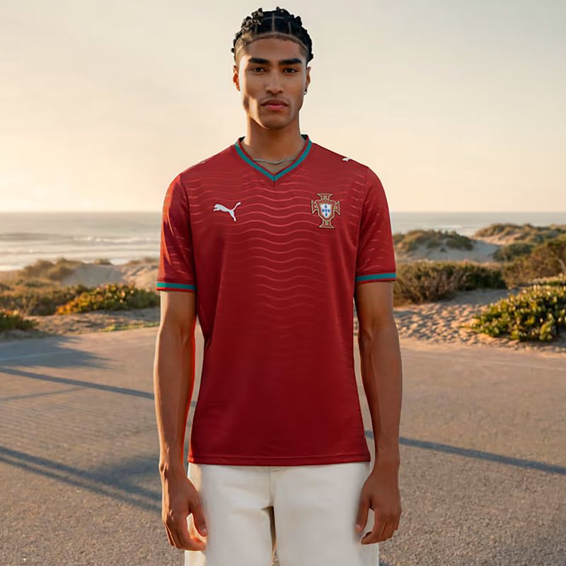 Pánský fotbalový dres PUMA FPF Portugalsko Domácí dres Replica Club červená/zelená 8
