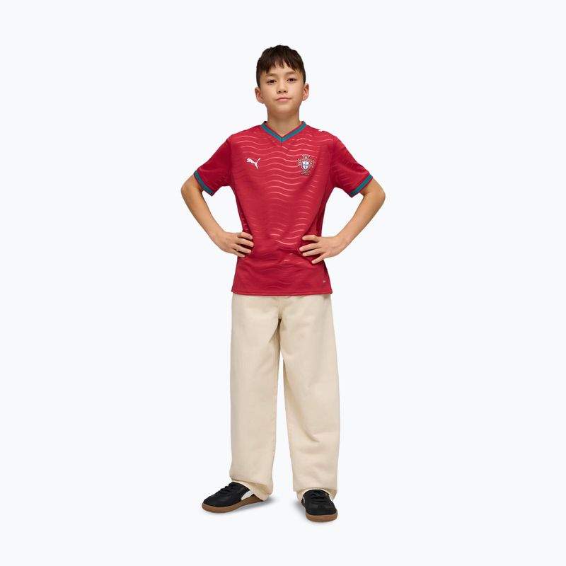 Dětský fotbalový dres PUMA FPF Portugalsko Domácí Jersey Replica Club Jr červená/zelená 4