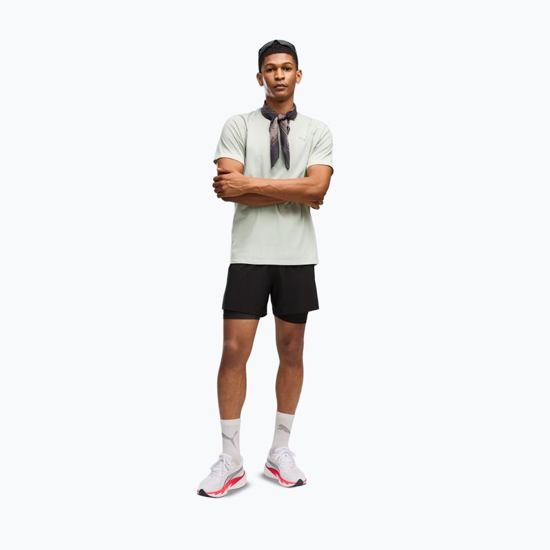 Pánské běžecké tričko PUMA Run Velocity Tee Tri-Blend creme de mint 2