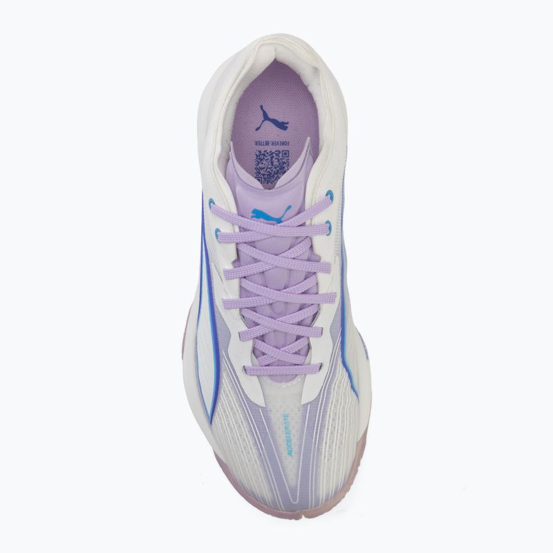 Házenkářské boty PUMA Accelerate Nitro SQD 5 puma white/royal sapphire/light lavender 5