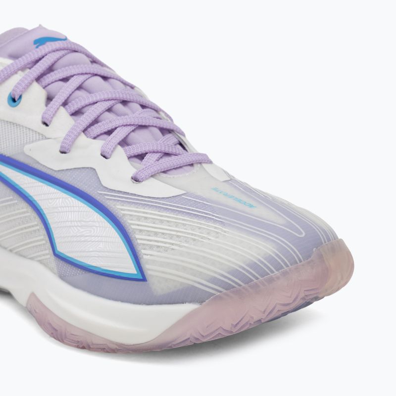 Házenkářské boty PUMA Accelerate Nitro SQD 5 puma white/royal sapphire/light lavender 7