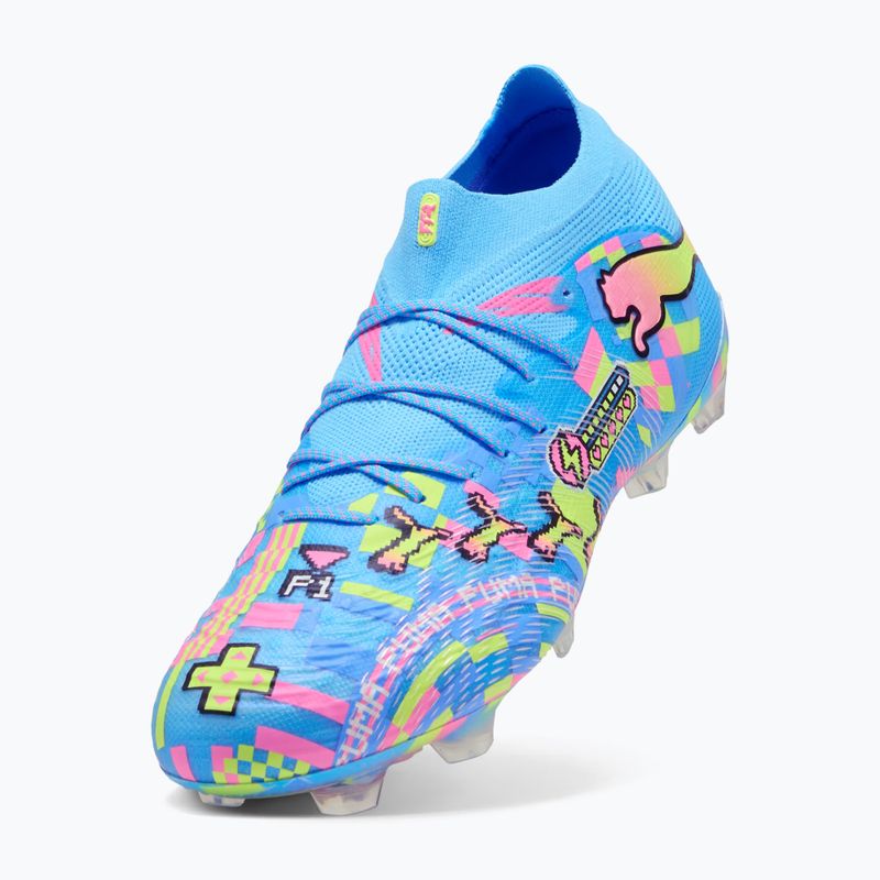 Kopačky PUMA Future 9 Ultimate Advanced Level FG puma white/blue glimmer/pink glimmer/yellow alert 4