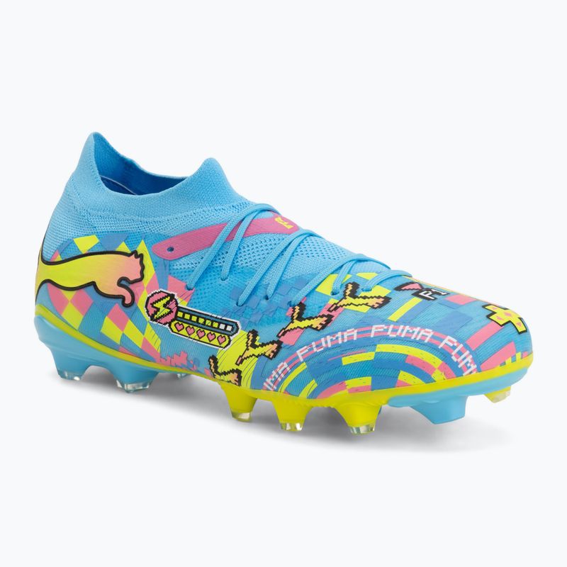 Kopačky PUMA Future 9 Match Advanced Level FG/AG puma white/blue glimmer/pink glimmer/yellow alert