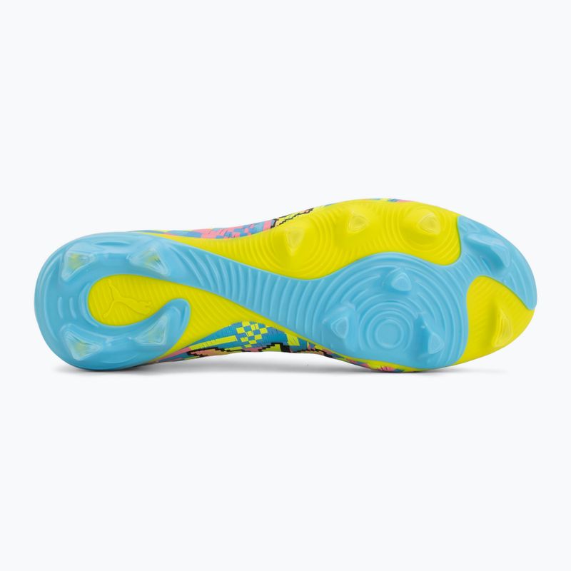 Kopačky PUMA Future 9 Match Advanced Level FG/AG puma white/blue glimmer/pink glimmer/yellow alert 4