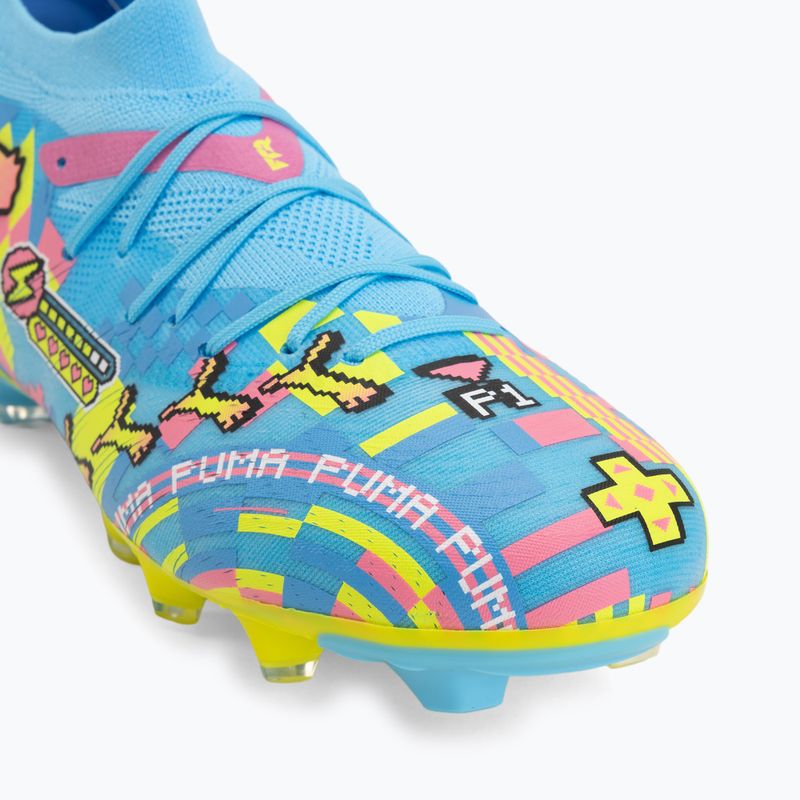 Kopačky PUMA Future 9 Match Advanced Level FG/AG puma white/blue glimmer/pink glimmer/yellow alert 7