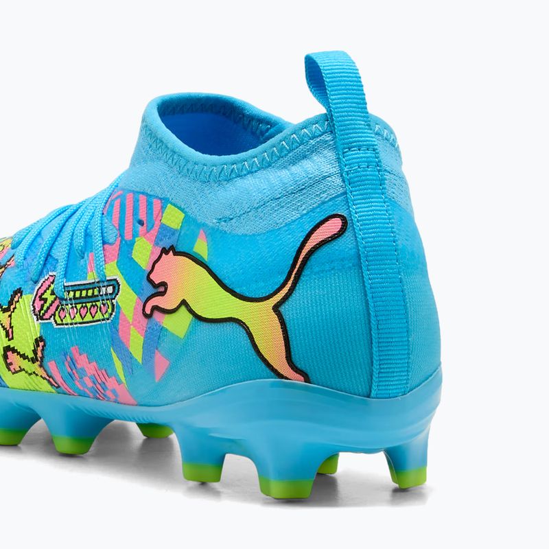 Dětské kopačáky PUMA Future 9 Match Advanced Level FG/AG Jr puma white/blue glimmer/pink glimmer/yellow alert 6