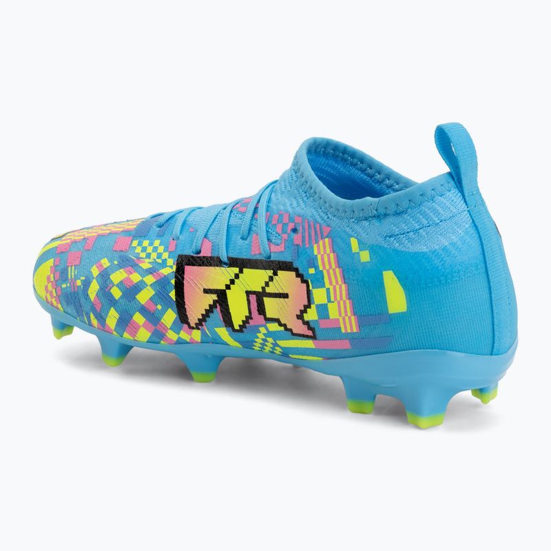 Dětské kopačky PUMA Future 9 Match Advanced Level FG/AG Jr puma white/blue glimmer/pink glimmer/yellow alert 3
