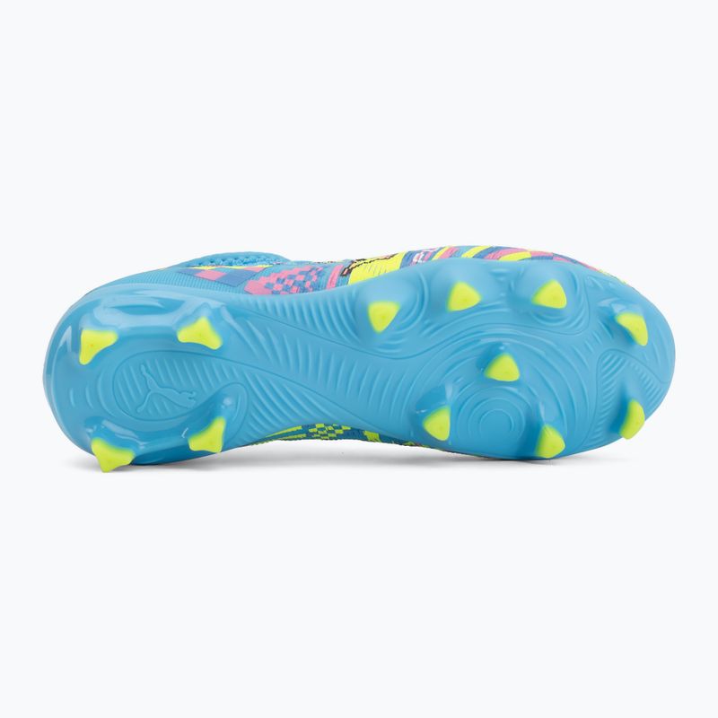 Dětské kopačky PUMA Future 9 Match Advanced Level FG/AG Jr puma white/blue glimmer/pink glimmer/yellow alert 4