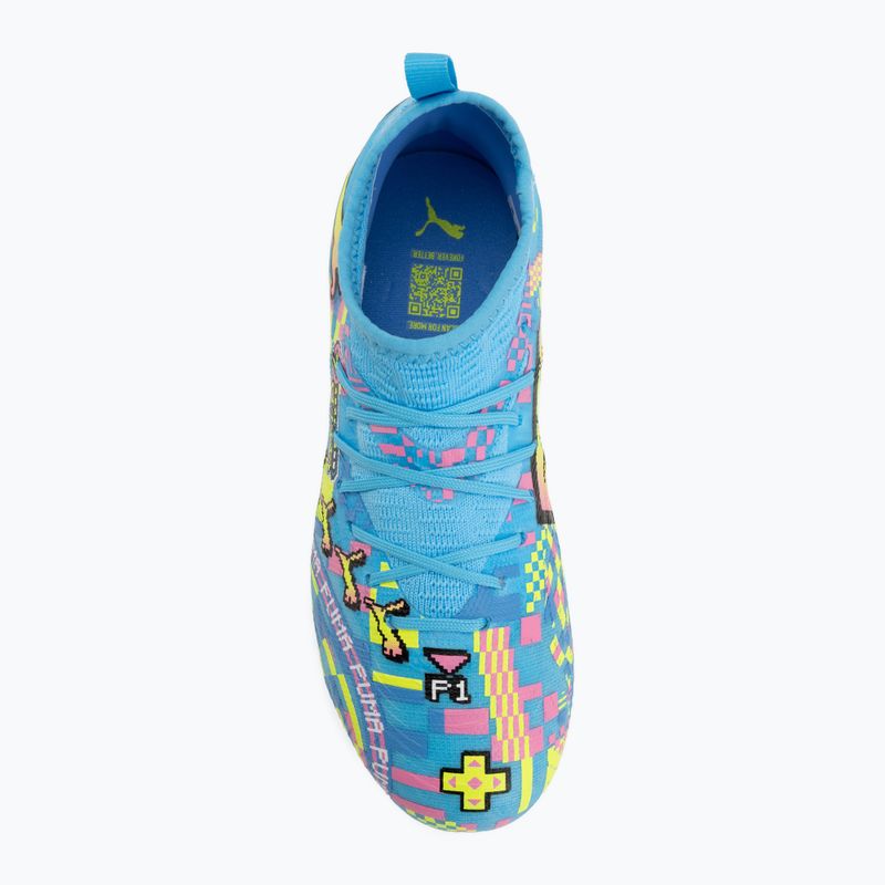 Dětské kopačky PUMA Future 9 Match Advanced Level FG/AG Jr puma white/blue glimmer/pink glimmer/yellow alert 5