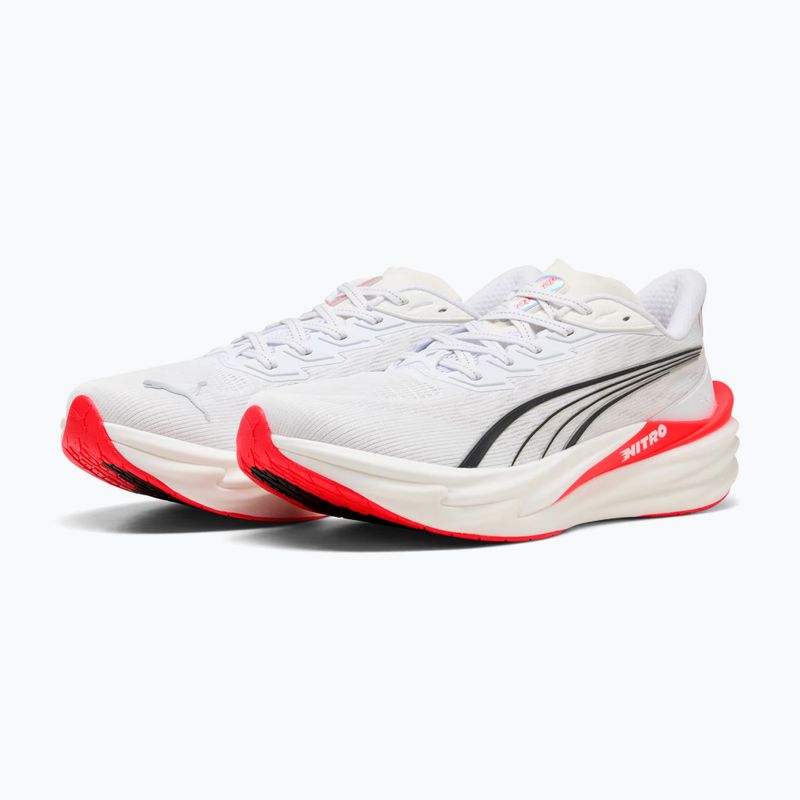 Pánské běžecké boty PUMA Deviate Nitro 4 puma white/ultra red 3
