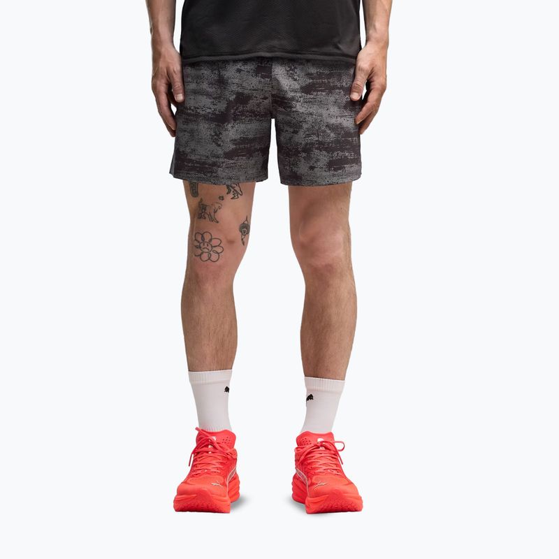 Pánské běžecké šortky PUMA Dreamrun 5" Brightstride AOP puma black