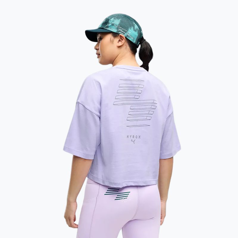 Dámské tréninkové tričko PUMA x HYROX Cropped Lifestyle světle fialové 3