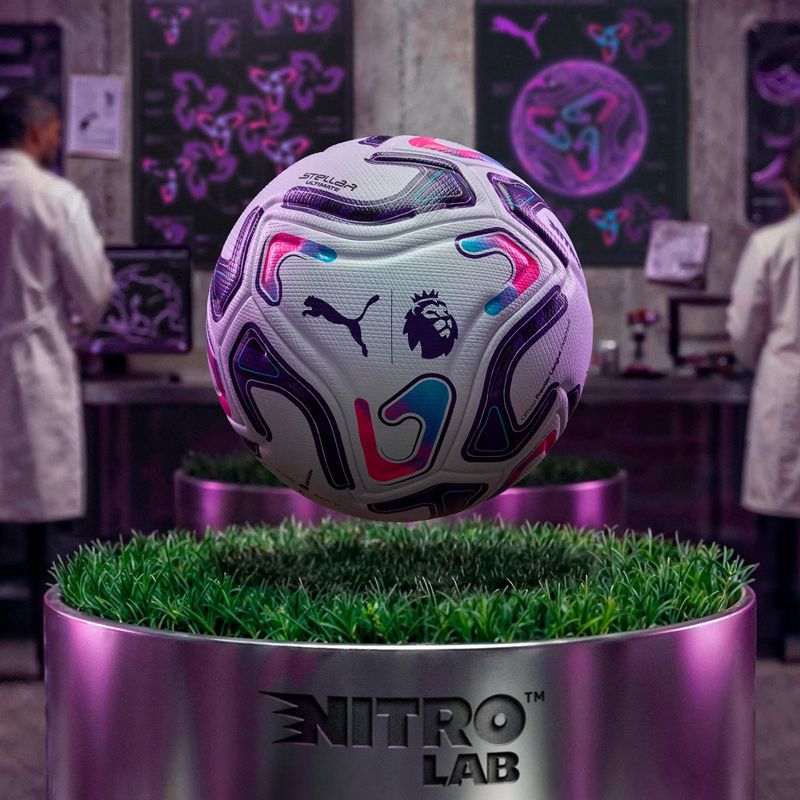 Fotbalový míč PUMA Stellar Nitro Ultimate PL Reactivity puma white/red/purple/blue/pink 5