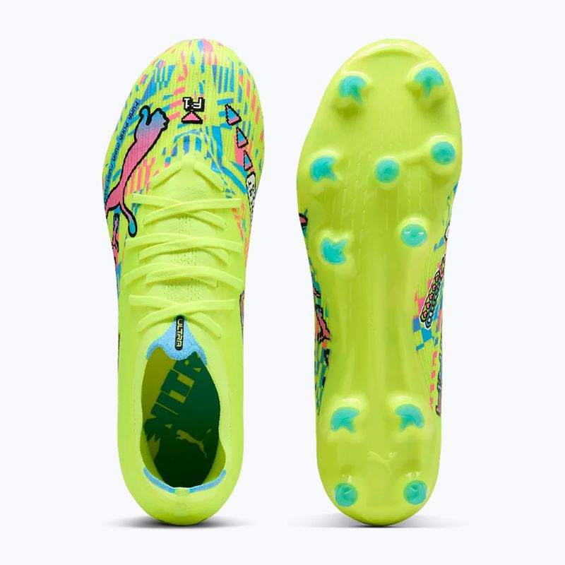 Kopačky PUMA Ultra Nitro 7 Match Advanced Level FG/AG puma white/blue glimmer/pink glimmer/yellow alert 3