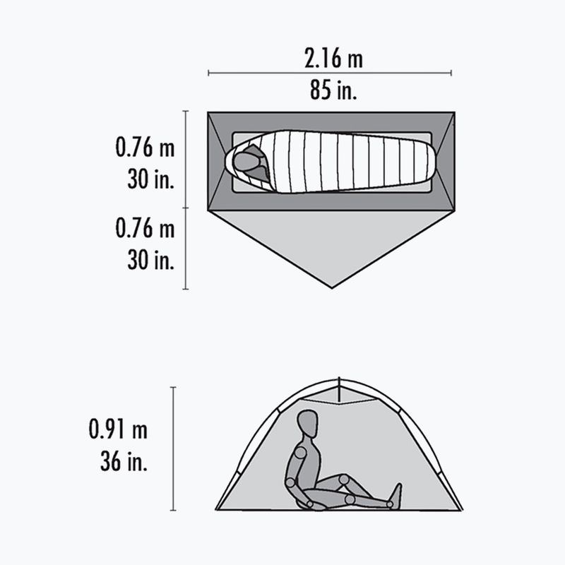 Trekingový stan pro 1 osobu MSR Hubba NX 1 gray 7