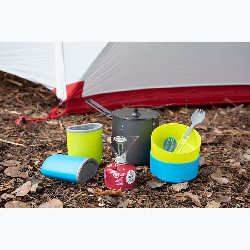 Sada turistického nádobí MSR pro 2 osoby Mess blue/ fluo green 5