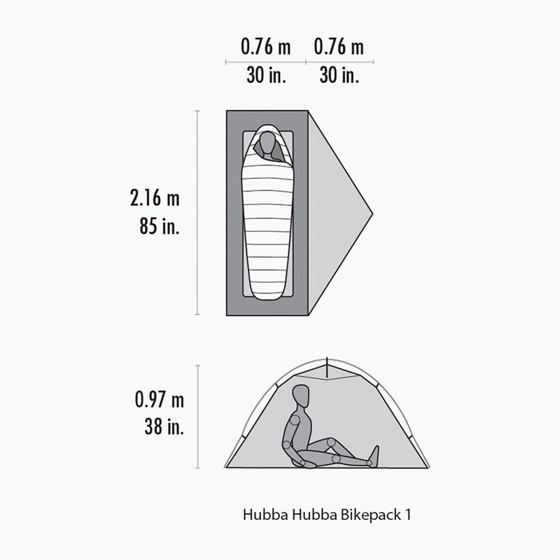 Trekingový stan pro 1 osobu MSR Hubba Hubba Bikepack 1 green 13